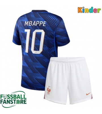 Frankreich Kylian Mbappe #10 Replik Heimtrikot Kinder WM 2026 Kurzarm (+ Kurze Hosen)